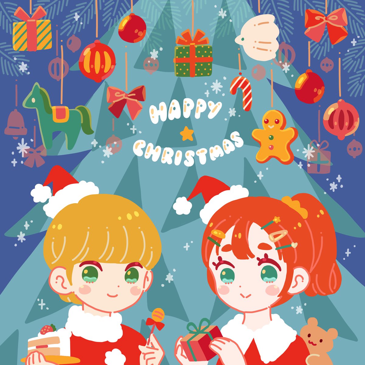 「Merry Christmas❣️

#Christmas #Xmas #クリス」|ヒロコのイラスト