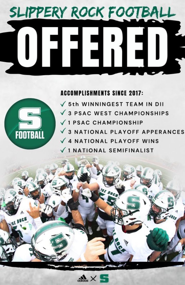 Zahfir1's tweet photo. After a great phone call with @CoachBAM93 I am BLESSED to receive an offer to play @ Slippery Rock University! thanks for showing me the path @RonnieFlowers16 https://t.co/hcMQfaTx7U