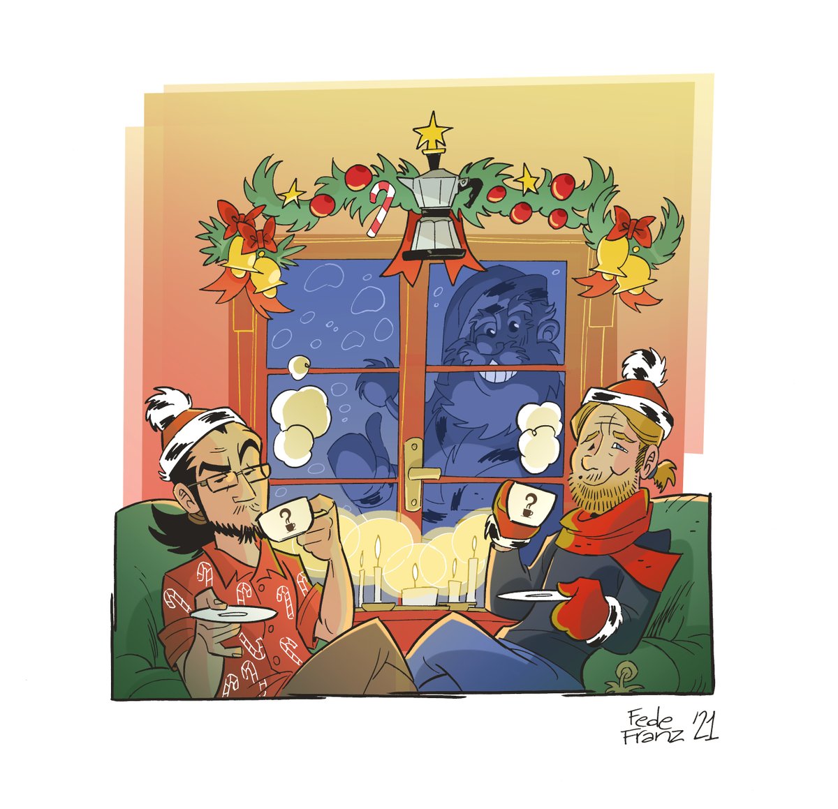 Babbo Natale è passato a trovare anche noi e, siccome siamo stati bravi, ci ha portato questa commission di @Fede_Franz!
Che lo passiate con i vostri cari, con amici, ma anche da soli, vi auguriamo una cariolata ci ottimo cibo e, soprattutto, ottimo caffè!