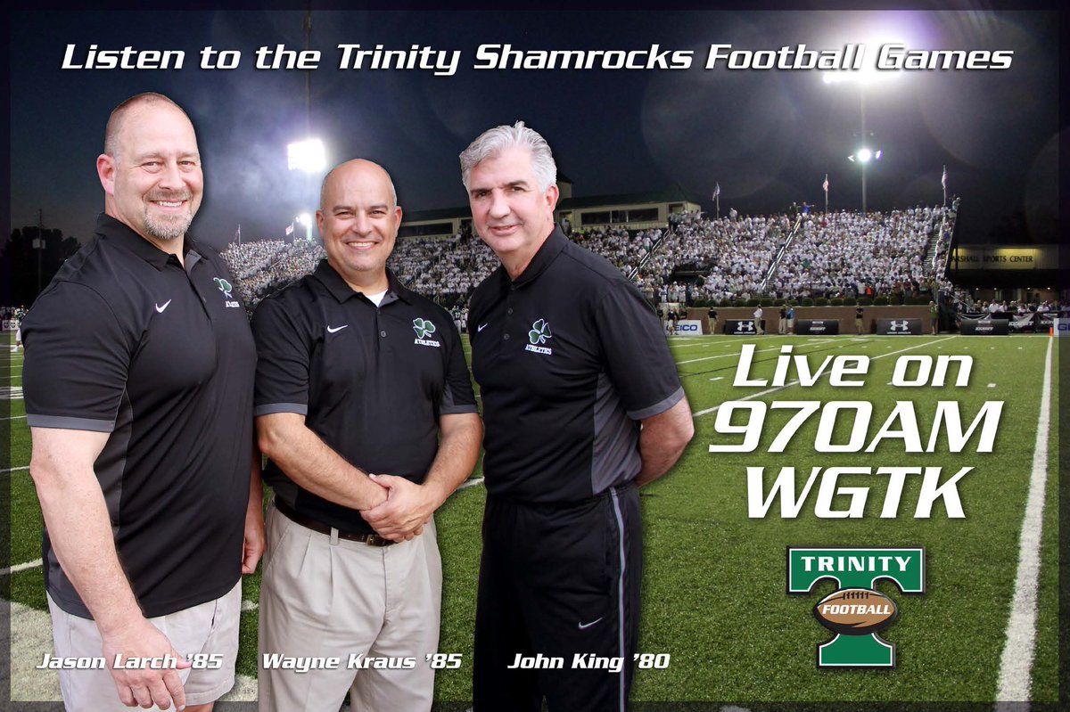 Trinity Athletics mourns today’s passing of John King ‘80. John was a HOF’er and “Go To” guy. Trinity radio, PA, Marshall Stadium music, King Family/Shamrocks Golf Invitational and much more. Prayers for God’s grace and comfort for John’s family. RIP John. ☘️