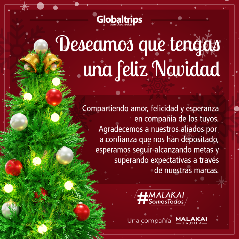 globaltripsco's tweet photo. La Navidad más bonita se vive viajando y disfrutando en familia. Nuestro equipo de trabajo te desea unas felices fiestas🎄🎁

#Feliznavidad #feliznavidad #feliznavidad2021 #FelizNavidadATodos #FelizNavidadParaTodos #feliznavidadparatodos #feliznavidadyañonuevo #navidad2021 https://t.co/aYNh2kbNwt