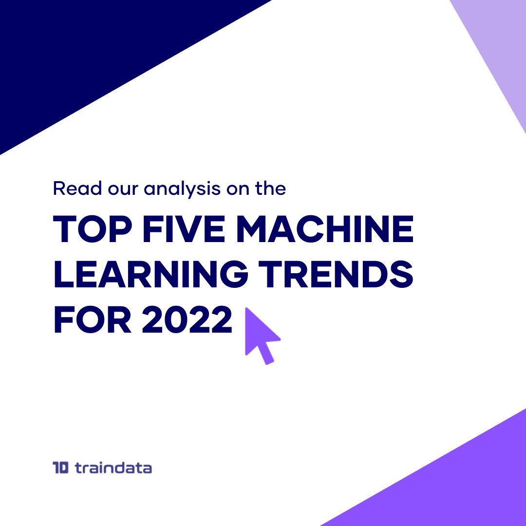 karthu's tweet photo. 2022 Machine Learning Trends: Here are five trends to help you manage, optimise and extract the best results from your ML projects.

Read our analysis: https://t.co/WnB4T7NIvI

#machinelearning #trends #datalabeling #traindata #2022 https://t.co/aPuEflGrTd