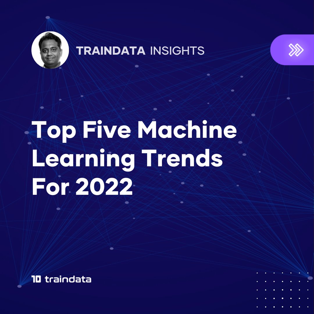 karthu's tweet photo. 2022 Machine Learning Trends: Here are five trends to help you manage, optimise and extract the best results from your ML projects.

Read our analysis: https://t.co/WnB4T7NIvI

#machinelearning #trends #datalabeling #traindata #2022 https://t.co/aPuEflGrTd
