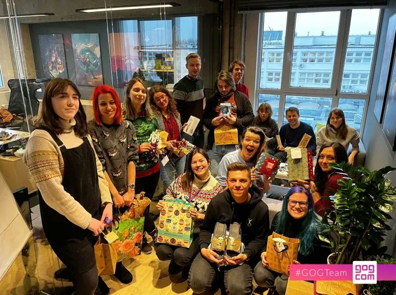 GOGcom's tweet photo. The festive spirit is upon us! ๐
Recently, the GOG office was filled with laughter as #GOGTeam showered each other with gifts at our annual Secret Santa event ๐
We also couldn't miss the opportunity to wear our favorite holiday sweaters โ๏ธ https://t.co/DruPx3zIS1
