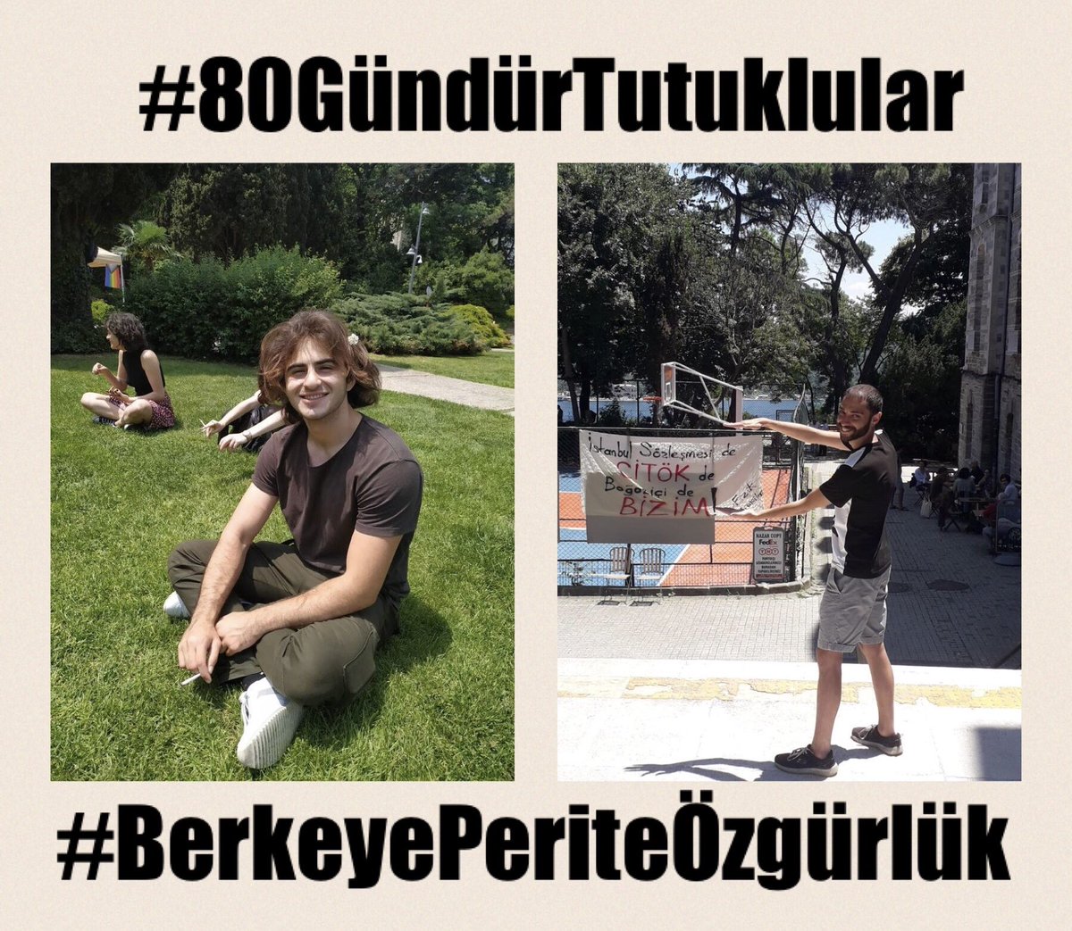 Tam 80 gündür hapisteler…
#BerkeyePeriteÖzgürlük