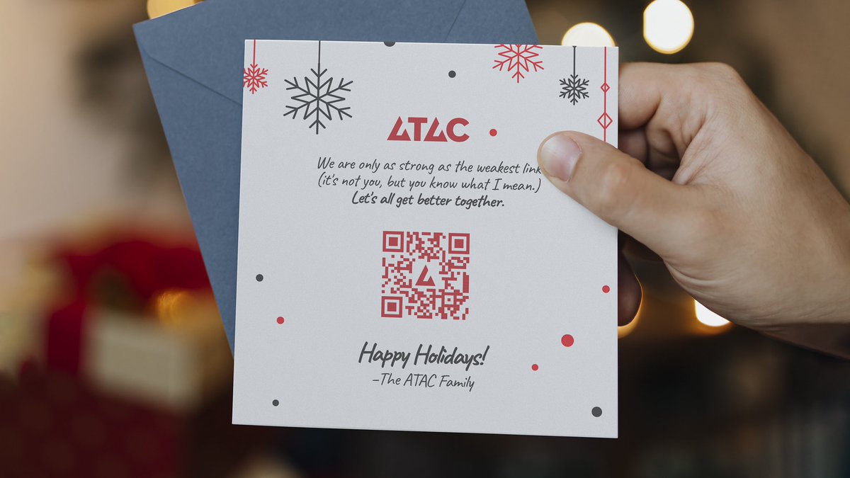 atacapp's tweet photo. The team is only as good as the weakest link, be a leader and share this holiday card with your whole team! ππͺ #HappyHolidays #ATACapp https://t.co/2gR2Gjc8Hz