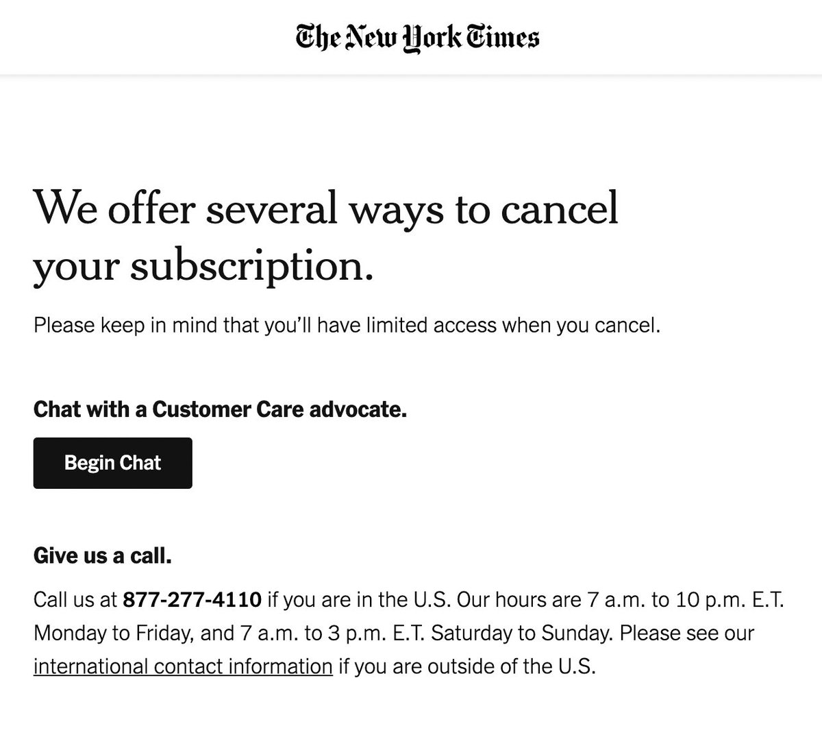 SamCorcos's tweet image. I have no respect for companies that let you sign up for a subscription digitally, then require a phone call to cancel. 

This is a shameful dark pattern.