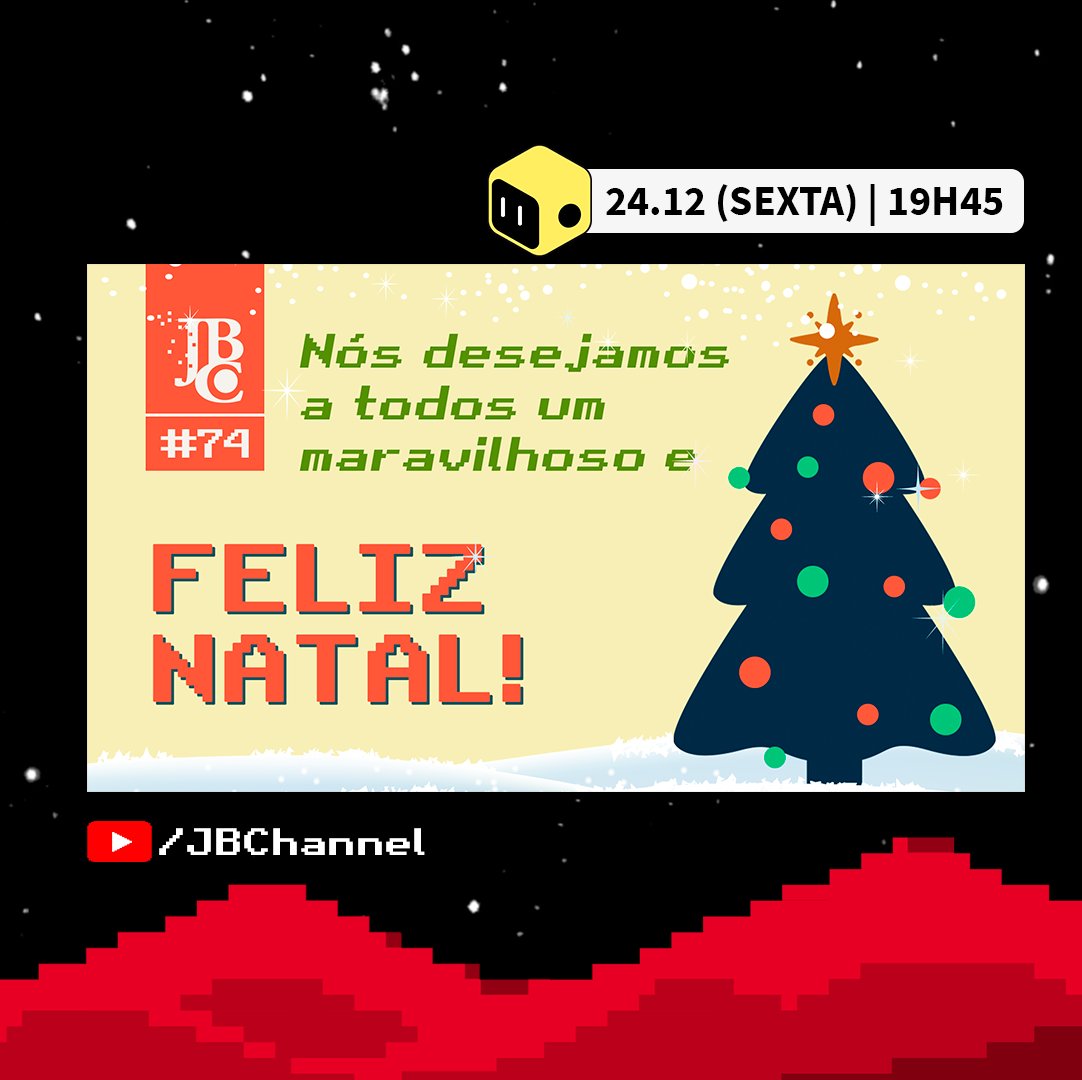 Hoje tem #JBCBits de Natal para essa sexta-feira iluminada! 

O programa foi gravado com muito carinho para vocês e tem estreia marcada para as 19h45 lá no #JBChannel!
👉 2palit.us/jbcbits74