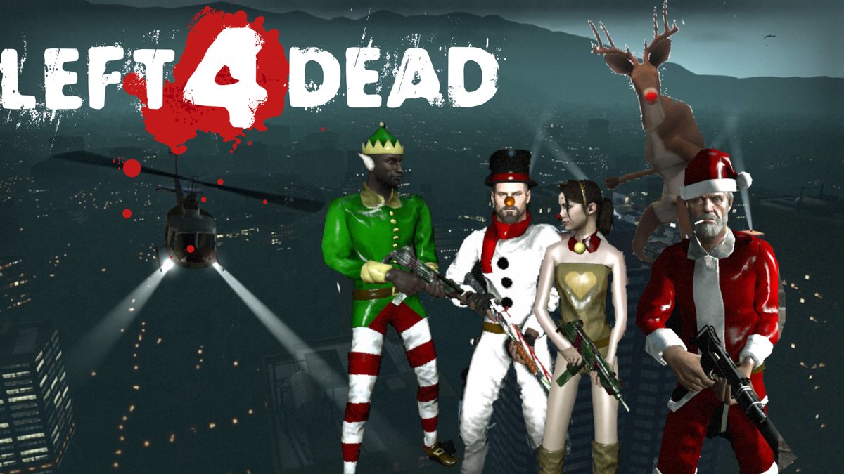 SardonicGaming's tweet photo. Left 4 Dead is a Christmas game and @AverageErick and @MaybeScott_TV are out to prove that. 

Head over to YouTube to go see for yourself!
https://t.co/jQmXXgmdzx https://t.co/48j8g0954G