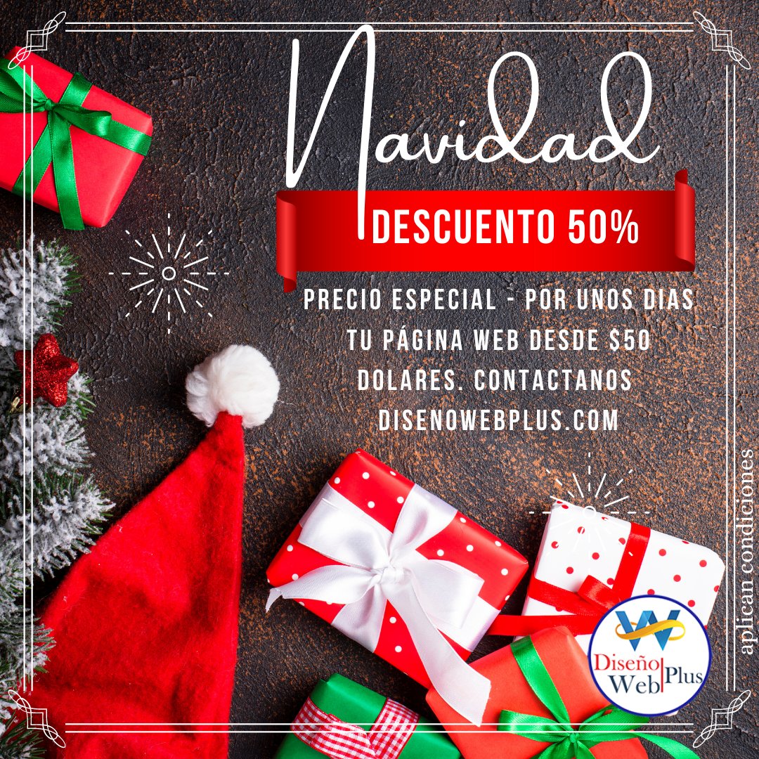 DisenoWebPlus's tweet image. Navidad 2021. Landing Page desde  $50 dólares con  dominio. Pago único por un año.  Pagina Web Para tu negocio. 50% de descuento 
disenowebplus.com/paginas-web-pa…
 Condiciones aplican. Promoción valida por unos días. 
#disenowebplus #navidad2021 #siguemeytesigoensegundos #siguemeytesigo