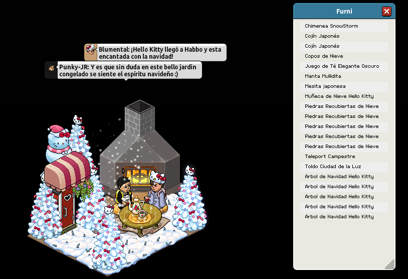 corazonhabbo's tweet photo. Un Hogar para Hello Kitty 💗🎄
Participantes: Blumental &amp; Punky-JR
(@HabboPunky)

Junto a Hello Kitty en @ESHabbo les deseamos feliz navidad y próspero año. 💫

#HabboNavidad https://t.co/TYx6l5EJNJ