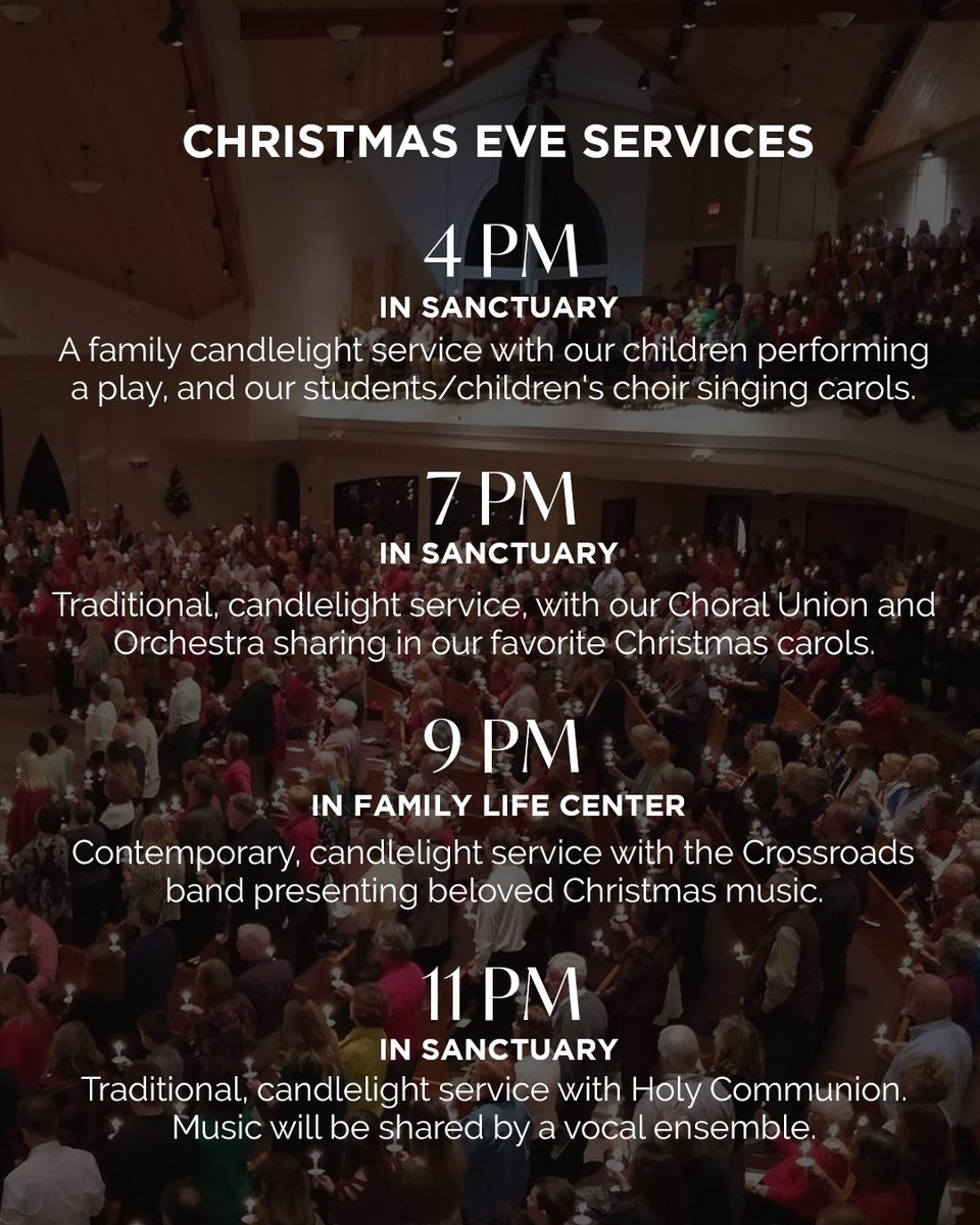 FirstChurchRR's tweet image. Merry Christmas Eve! 🎄 We are so excited to see you all for tonight's services--we have so much in store for you and your family! Still haven't made plans? Check out our service times to find a service that's right for you --&amp;gt;