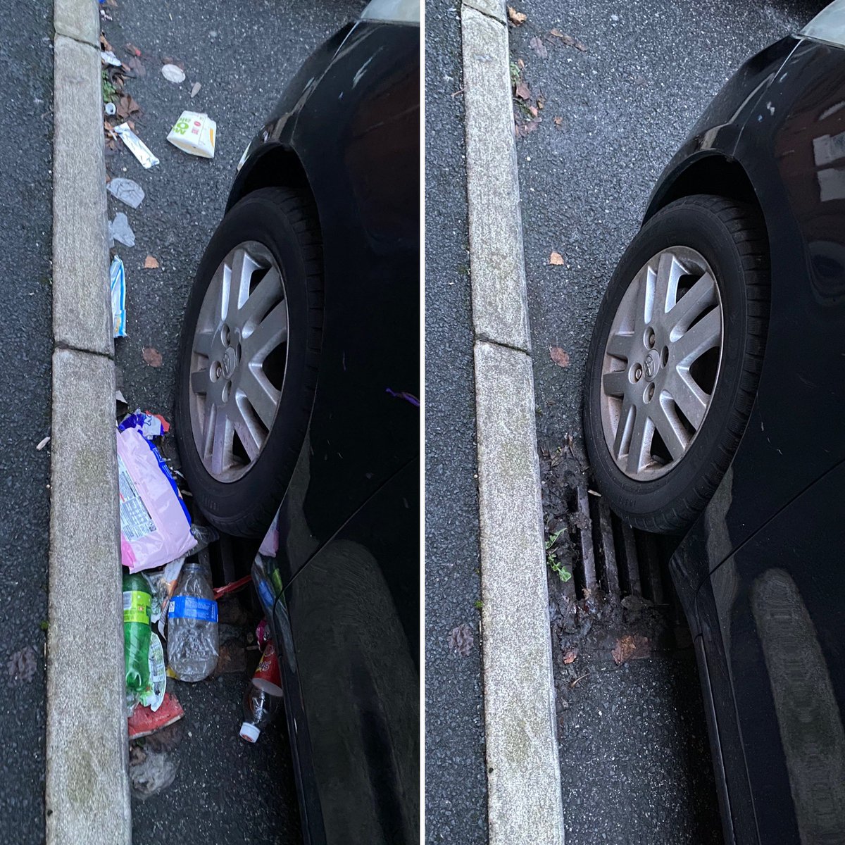 moss_side_eco's tweet photo. A festive litter pick before and after. What do we want for Christmas? A cleaner and greener Moss Side! Happy holidays everyone! #MossSide #MossSidePride #HappyHolidays https://t.co/QaIVGVCS96