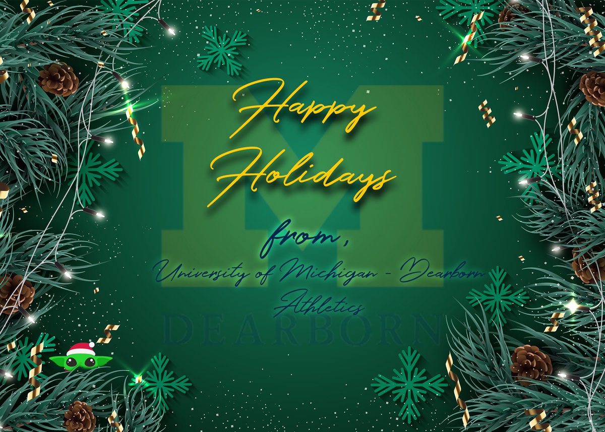 GoUMDearborn's tweet photo. Happy Holidays, from our #bornBLUE family to yours 〽️💚 https://t.co/whz0n4oaeW