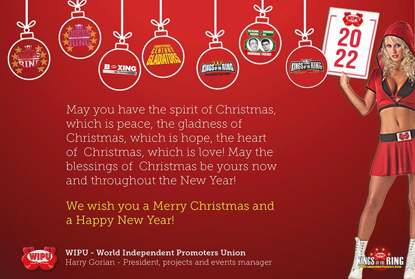 HGorian's tweet photo. WIPU wish Merry Christmas to everybody who celebrates as well as Season Greetings for the people who don’t !!
To all of you, we wish healthy and a very very Happy New Year 2022 !!

WIPU president, projects &amp; events manager
Harry Gorian https://t.co/bFUP0rMED1
