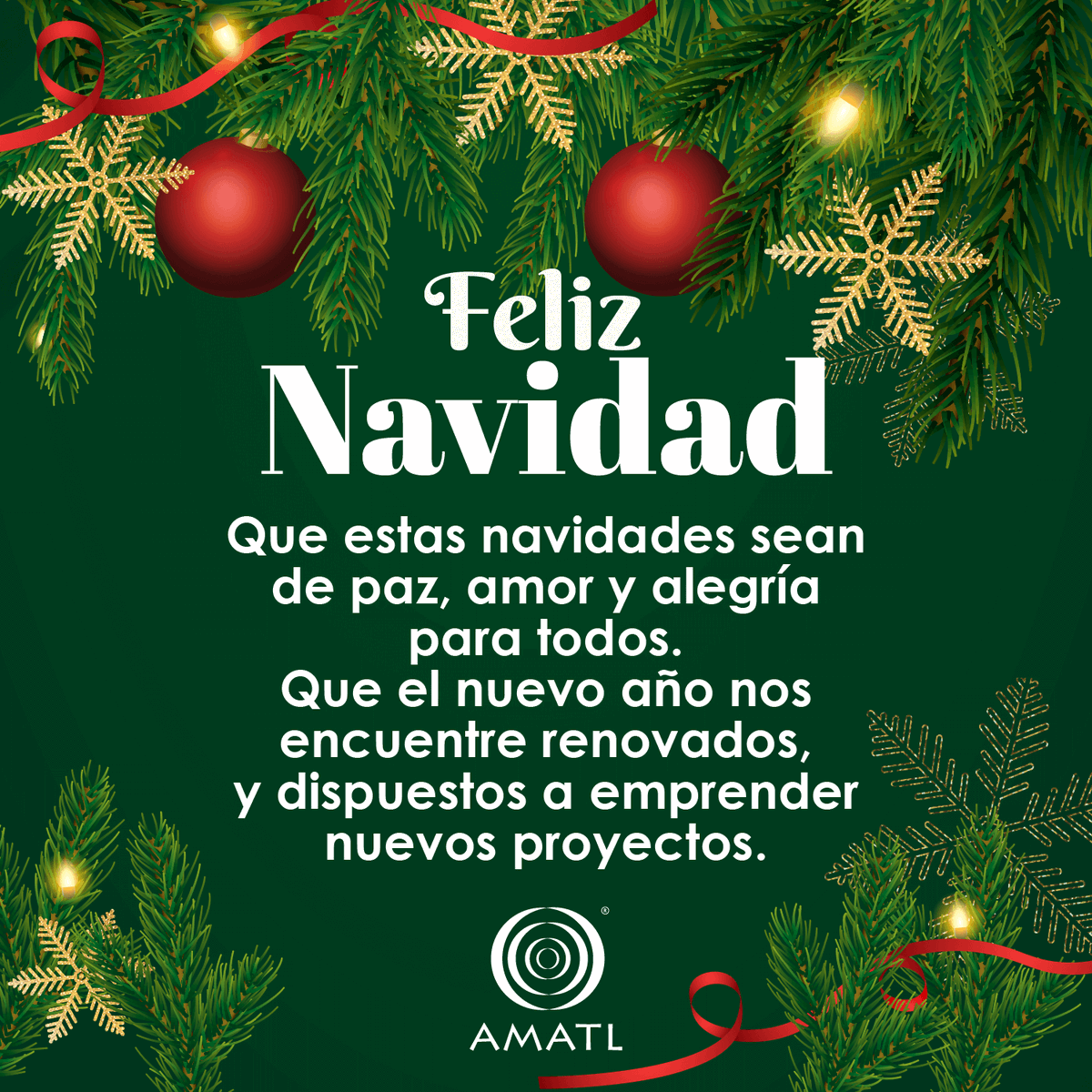 amatlmx's tweet photo. Deseamos que esta noche la magia de la navidad cumpla todos tus deseos. ¡Cuídate y cuida a los tuyos! #FelizNavidad #AMATL https://t.co/2HJ3VLZzcO