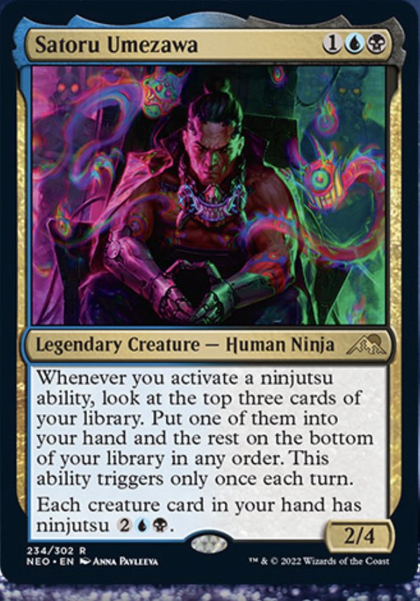 wfhgames's tweet photo. Lol. New ninja in #mtg can ninjutsu hullbreaker horror on t4. Guess I’m gonna have to brew sea monster ninjas hub @BudgetCommander ?
#magicthegathering #magic #wotc #kamigawaneondynasty #dienasty #edh #ninjas https://t.co/ejIpb74ZoL