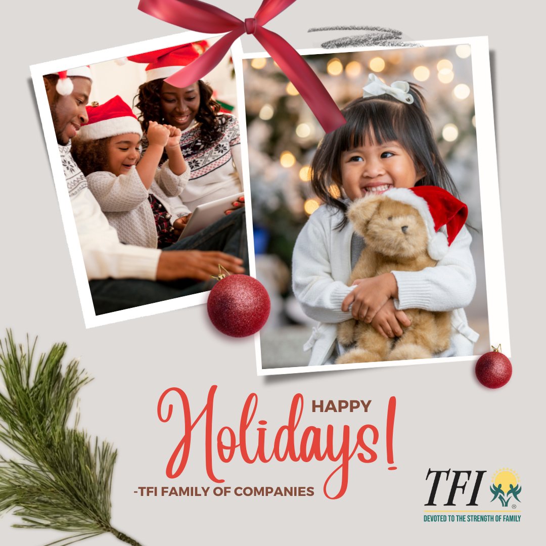 TFIKidsfund's tweet photo. The TFI Family of Companies is wishing you a joyful, safe holiday season! As we wrap up 2021, we are so grateful for each and every one of you. Happy Holidays! https://t.co/ZLNhOTa81K