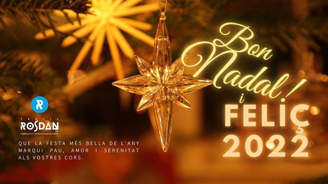 TextilRosdan's tweet photo. Des de l’equip de Rosdan us desitgem un Bon Nadal i Feliç 2022. Que la festa més bella de l’any marqui pau, amor i serenitat als vostres cors. 🎄💫 https://t.co/FP9es35eFa