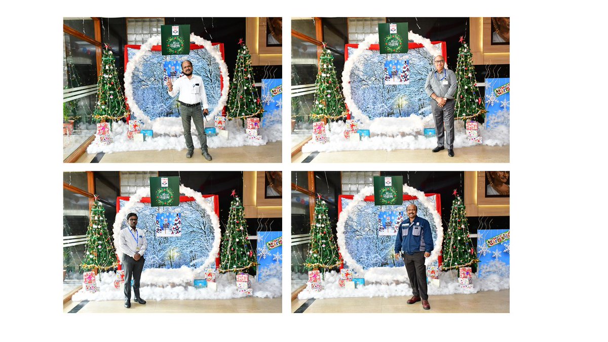 HPCL_VR's tweet photo. As the cold winds of December gush #HPCL_VR put up the lights, brought in the warmth and welcomed the Santa to rejoice the Christmas Eve. The décor of x mass trees &amp; photo ops created beautiful moments of joy &amp; happiness with festive fervor. @HPCL @sdivisakh https://t.co/35yaixPL69