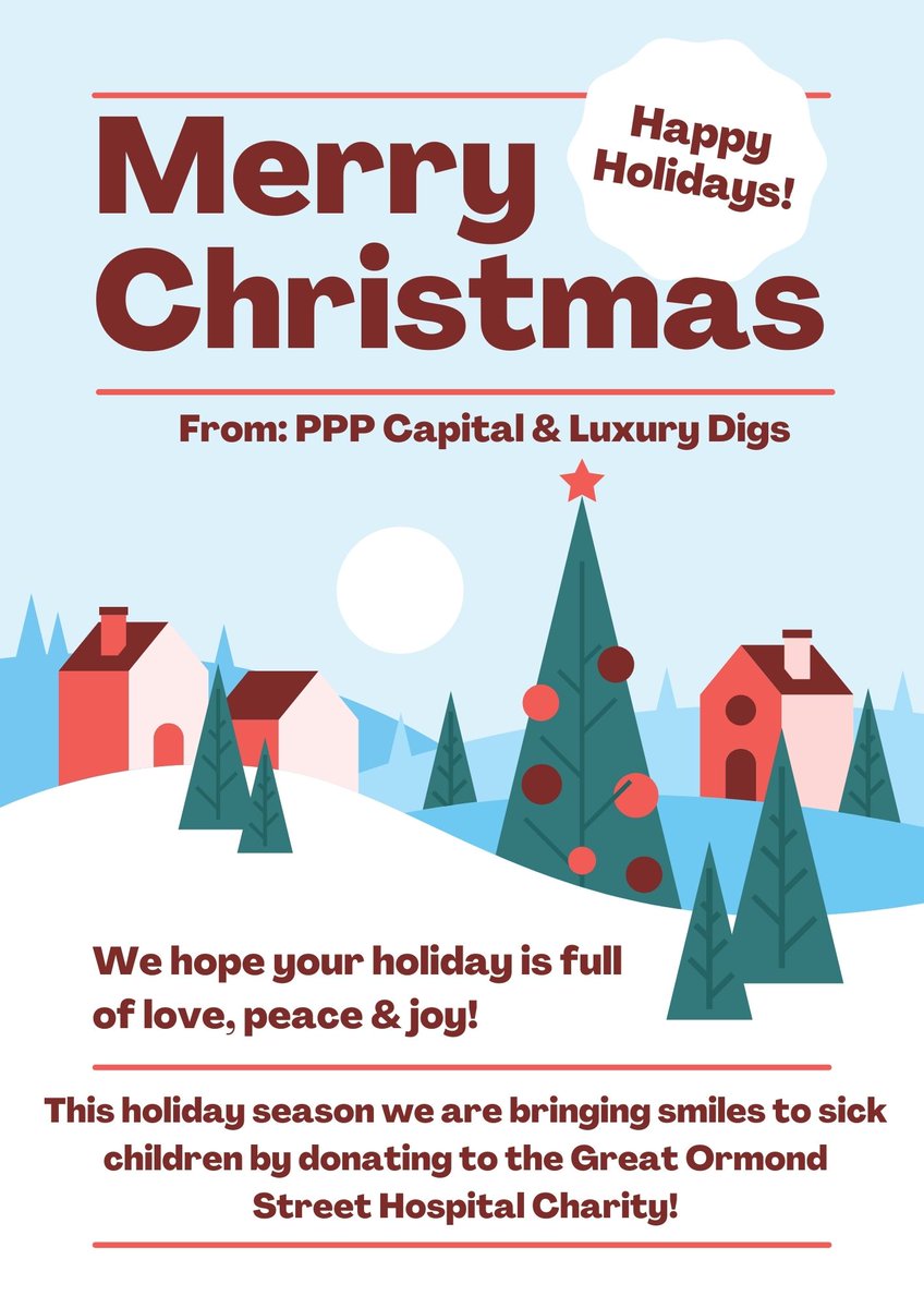 PPPCapital's tweet photo. This holiday season we are bringing smiles to sick children by donating to the great Ormond Street Hospital Charity
#PPPCapital #christmas #merrychristmas #christmastree #christmastime #christmaseve #happychristmas #love #winter https://t.co/ezz3lmDXB4