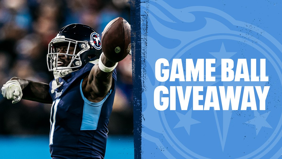 🏈 Titans Game Ball Giveaway 🏈 RETWEET + follow @Titans for a chance to win an official game ball from our victory over the 49ers.