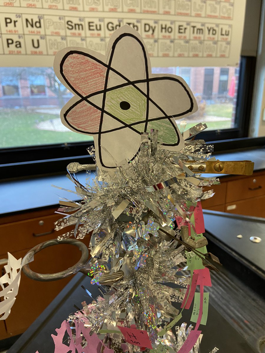 msshurminskyRHS's tweet photo. A few of the creative ornaments Chem students came up with for our yearly Chemis-tree! Happy Holidays! @RSDSciTechEd @RamseyHSNJ https://t.co/WNFvsROCnY
