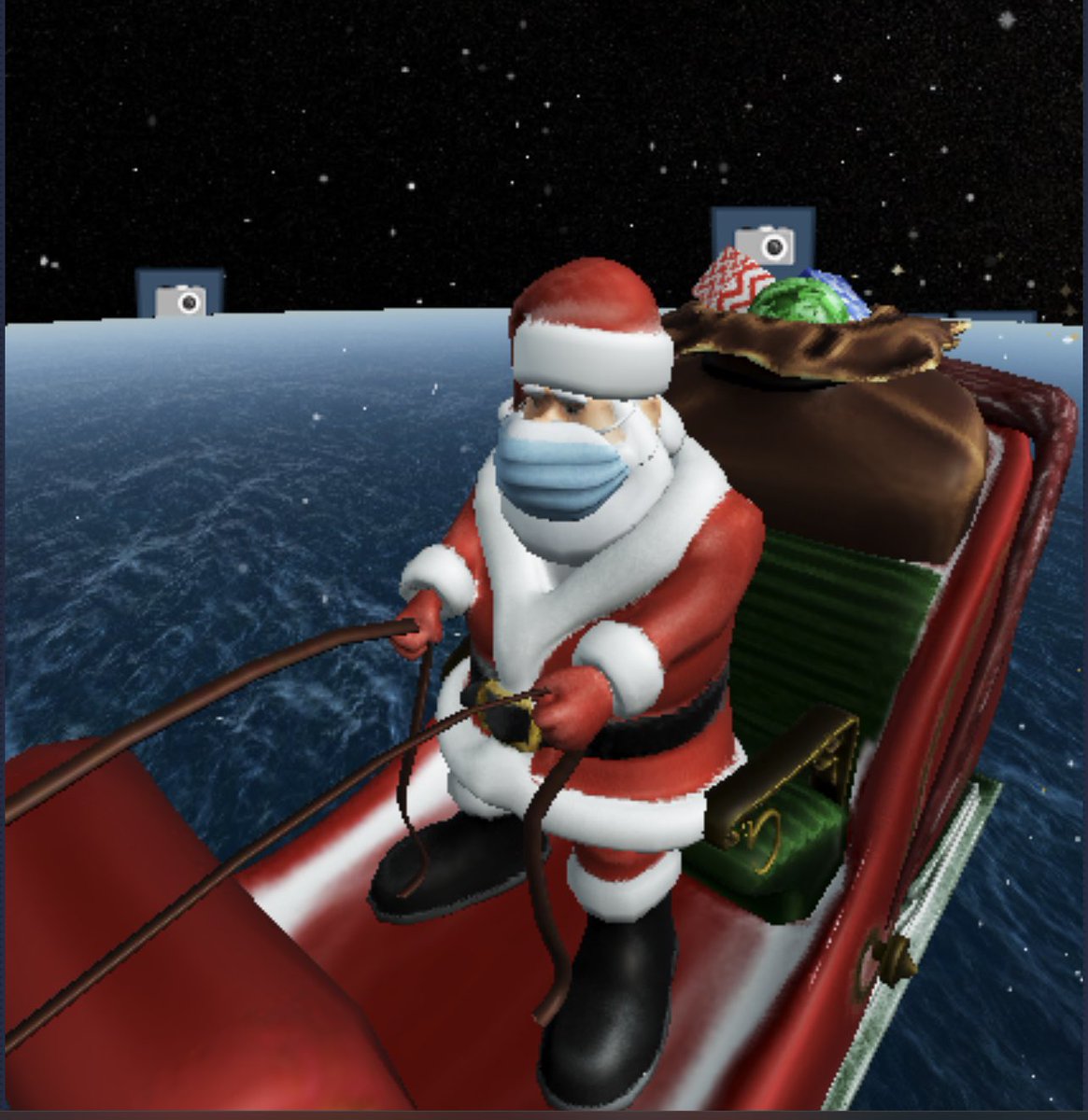 InizioBelleAme's tweet photo. Santa is leading by example - he has donned his mask and heading out, socially distanced of course, delivering presents far and wide @NoradSanta #GoSanta 😷😉🎄🎁🎅🏼 https://t.co/mszHFonW06