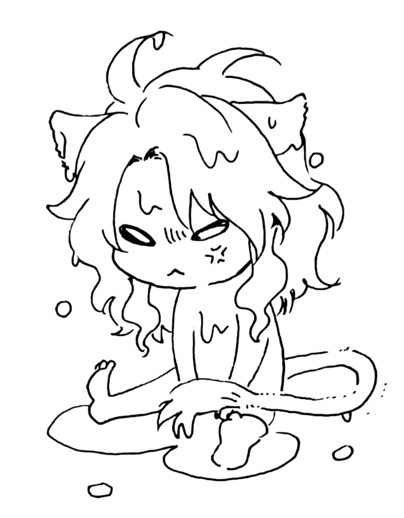 (お耳の)中まで無理やり……!(洗われた) 