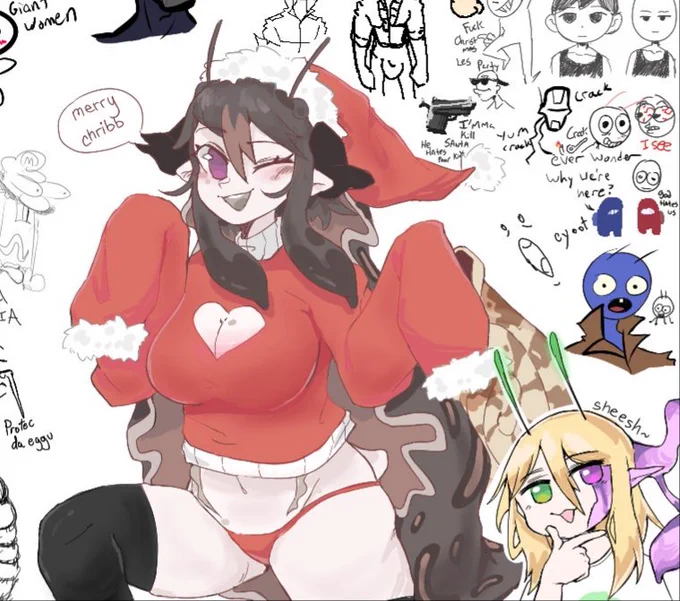 "merry chribb"  from https://t.co/2iYhOgvsct snussy and alien friend ❤ 