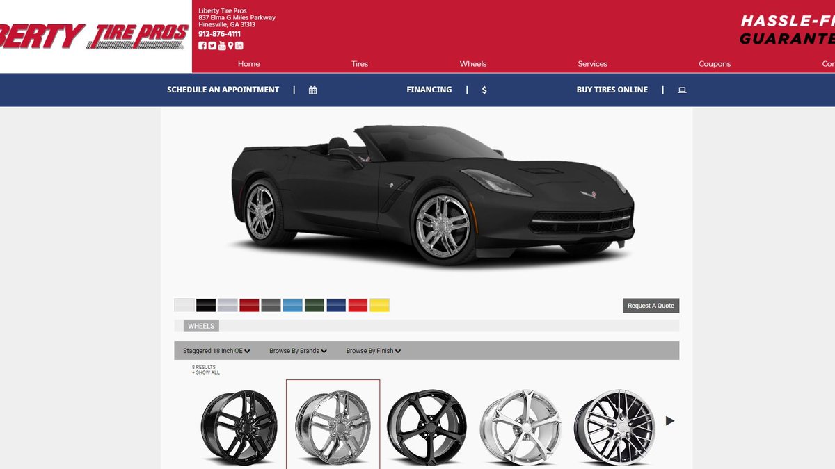 LibertyTirePros's tweet photo. In the market for new wheels? Visit our website at to use our wheel visualizer tool. You will be able to see exactly what your vehicle will look like with a new set of wheels!  https://t.co/7QsUszXJPq https://t.co/3SPKLmORVw