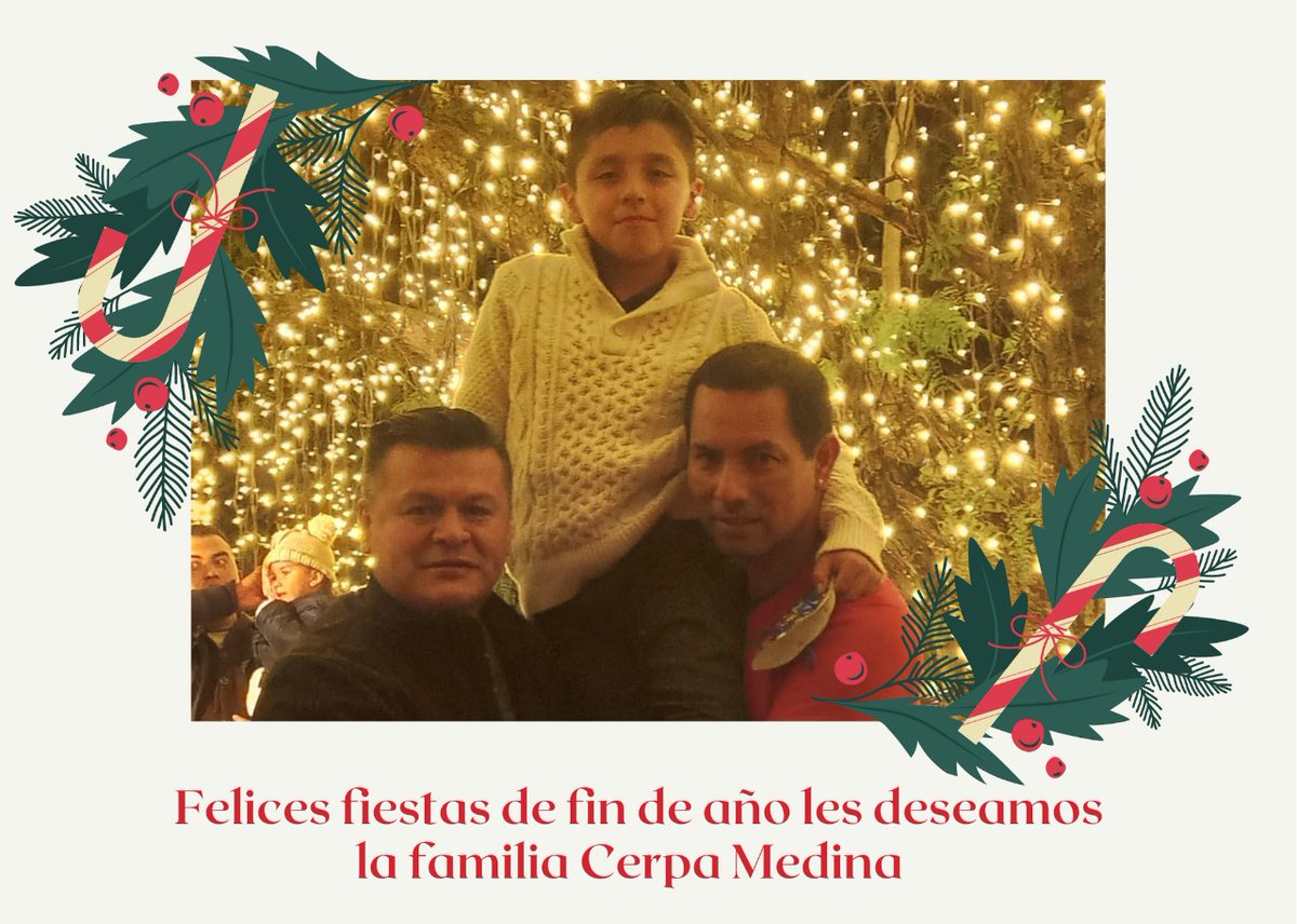 antoniomedina41's tweet photo. La familia Cerpa Medina les deseamos felices fiestas decembrinas y que gocen este tiempo con sus seres queridos. 
#FelizNavidad #2021 https://t.co/sOcLagfeYl