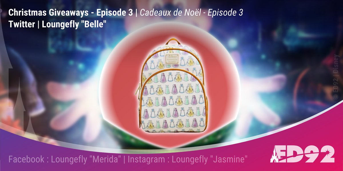 ED92Magic's tweet image. 🎁🎄GIVEAWAY - 3🎄🎁 

It’s Christmas! Enter on Twitter for a chance to win a Belle 🥀 @Loungefly backpack 🎒 

1️⃣ Follow ED92 on Twitter
2️⃣Like this Tweet
3️⃣Retweet this Tweet

Contest open until December 27th