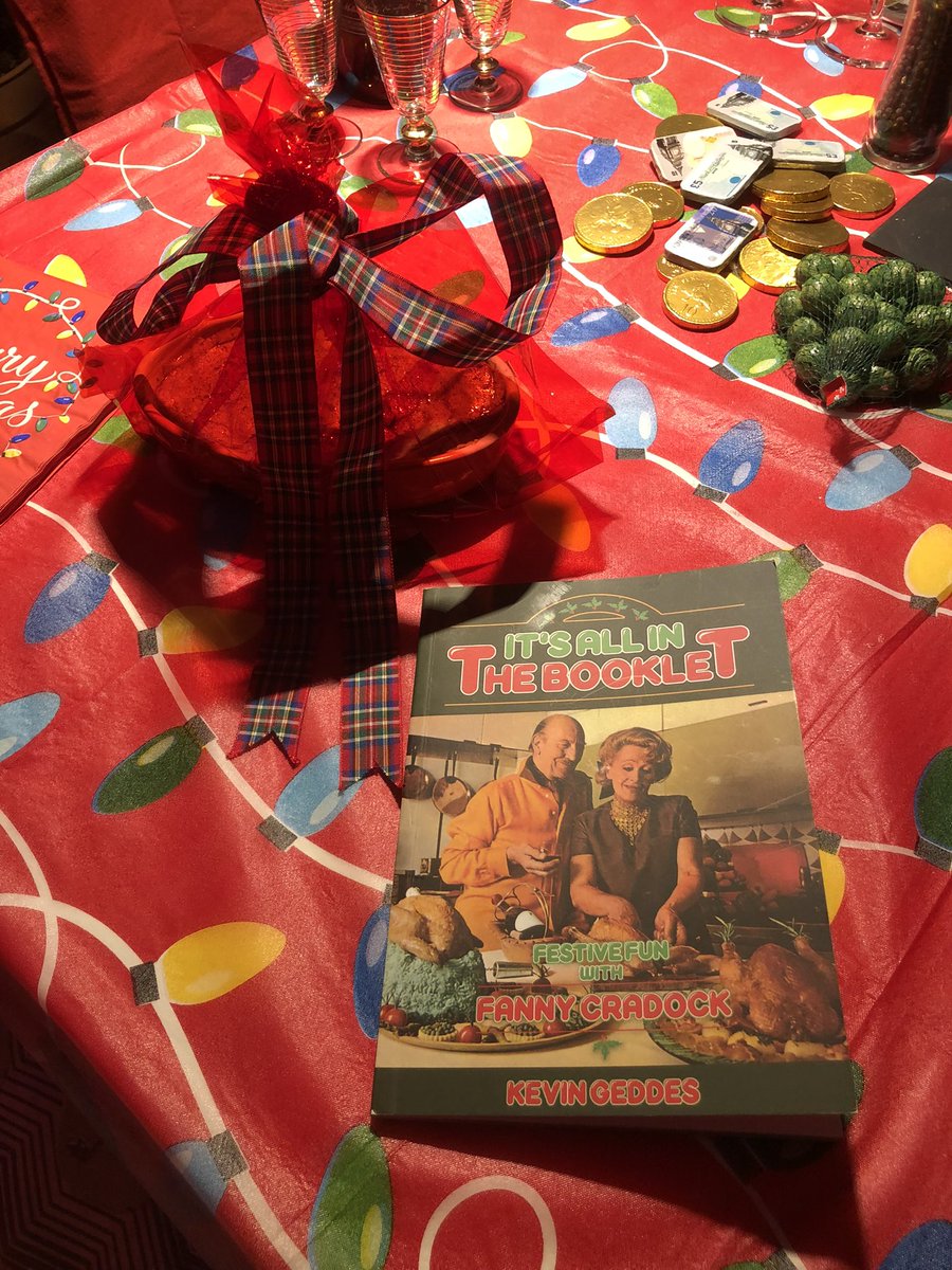 AlexTheGuiri's tweet photo. Let the 70s Christmas begin. Yes, that is Fannyโs green brandy butter, yes that is real cellophane, yes that is warm amontillado sherry, yes the same progs will be on BBC1 ๐
Also yes, thank you, it was indeed All In The Booklet @KeepCalmFannyOn
#CarolsfromKings
#ChristmasEve https://t.co/CCK5totagq