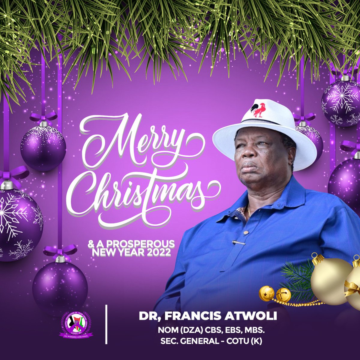 Cbs Christmas Day 2022 Francis Atwoli Nom (Dza), Cbs, Ebs, Mbs.'s Tweet - "Merry Christmas. " -  Trendsmap