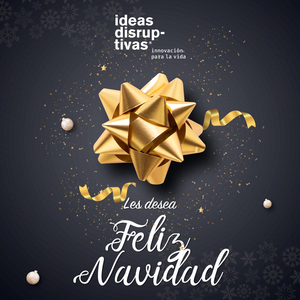 IdeaDisruptiva's tweet photo. Ideas Disruptivas les desea una muy feliz navidad acompañados de sus seres queridos #navidad https://t.co/vqUaw6zoTY