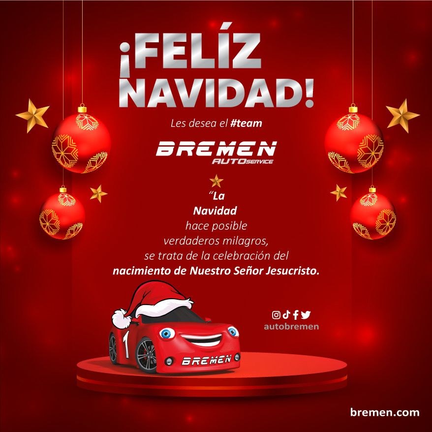 AutoBremen's tweet photo. La Navidad hace posible verdaderos milagros, se trata de la celebración del nacimiento de Nuestro Señor Jesucristo 🙏 🙌 
Feliz navidad les desea la familia Bremen ❤
.
.
.
.
#Bremenautoservice #HazFelizaTuAuto #navidad2021 #teambremen #autospanama #navidad2021 https://t.co/eUgQW70HiL