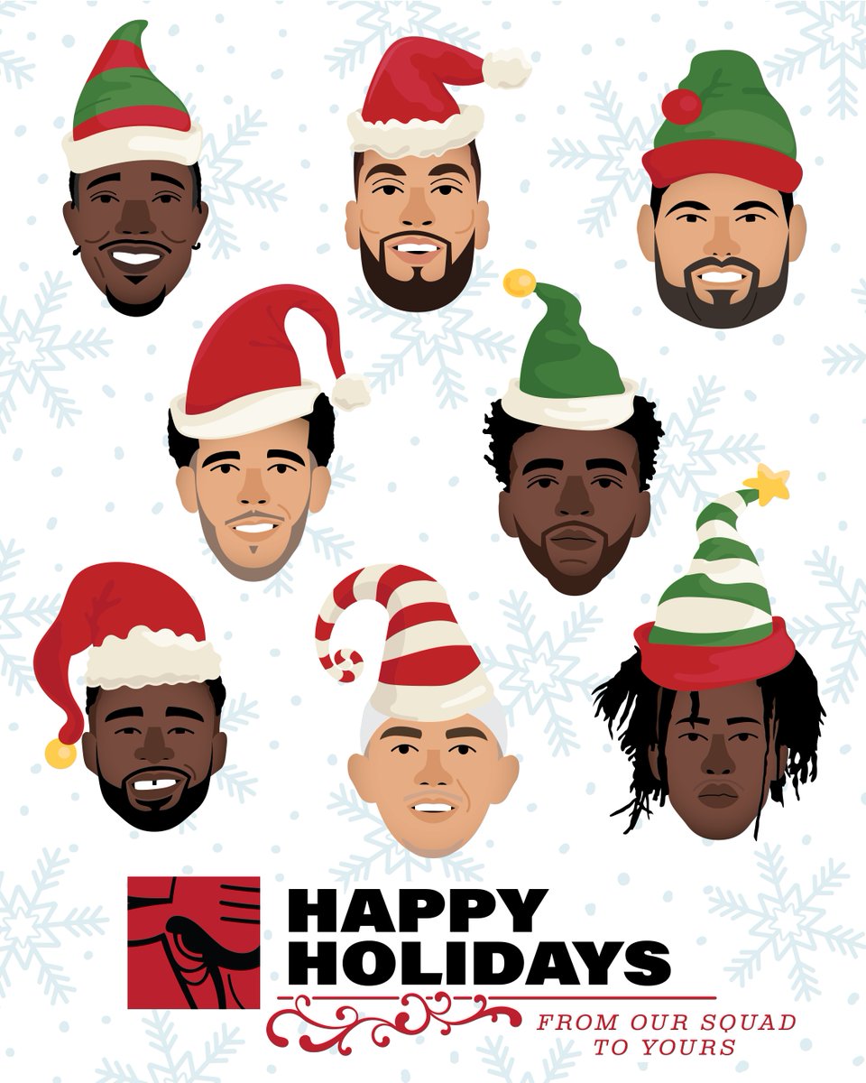 chicagobulls's tweet photo. From our squad to yours ❤️

Merry Christmas &amp; Happy Holidays! https://t.co/tujDS6zPTa