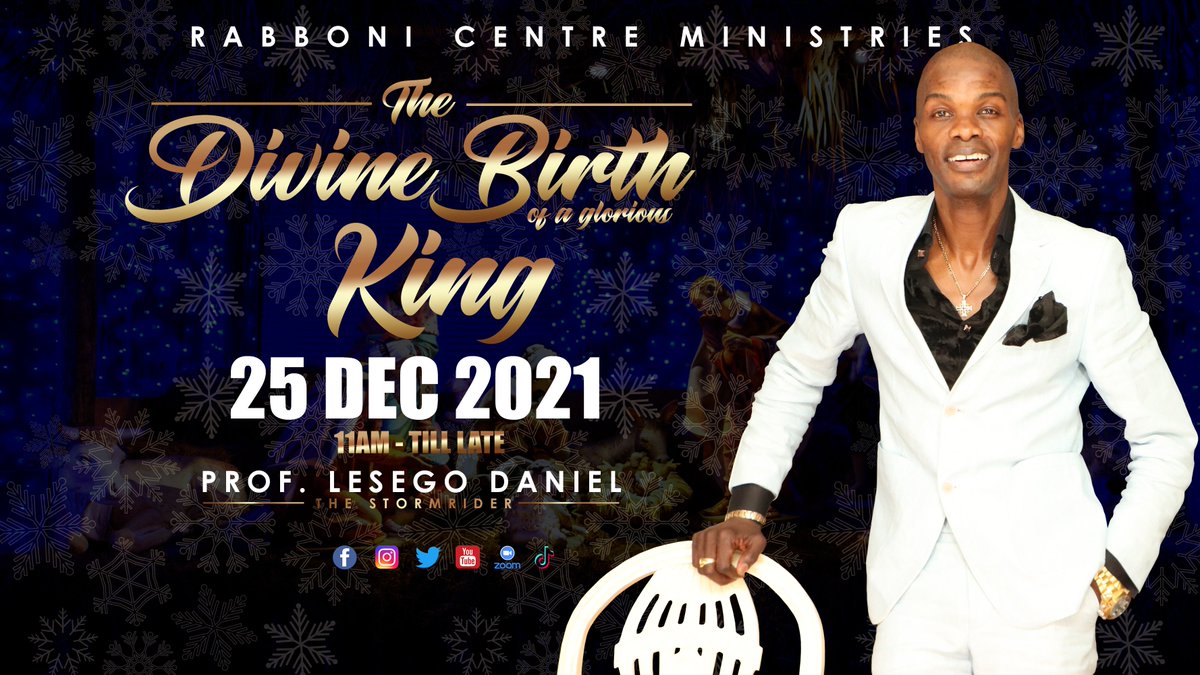 IAmLesegoDaniel's tweet photo. π§ππ πππ‘π ππ¦ ππ’π₯π‘ #MerryChristmas #UntoUsASonIsGiven #OneContinuousDay
We celebrate a King Who was born to Shepherd (lead, guide, protect). @IAmLesegoDaniel, RCM disciples & RTV crew wishes you a Merry Christmas! https://t.co/iLjAQyt0cQ