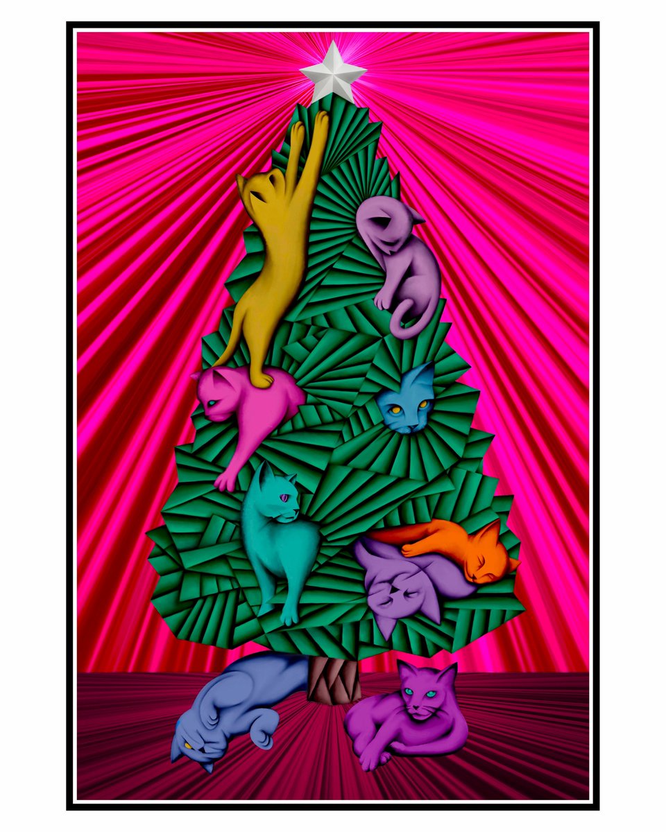 Electric_Catnip's tweet image. Merry Christmas! 🎄 😸
This is inspired by my cat’s many explorations in the Christmas tree this year ❤️
#MerryChristmas