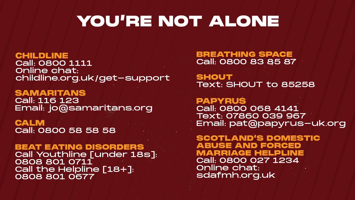 You're Not Alone 

Christmas should be a happy time, but it can also be very stressful, more so now than normal

Isolating, thinking of lost loved ones, financial pressures amongst others can all take it's toll

Our DMs are open over Christmas if you just need someone to talk to