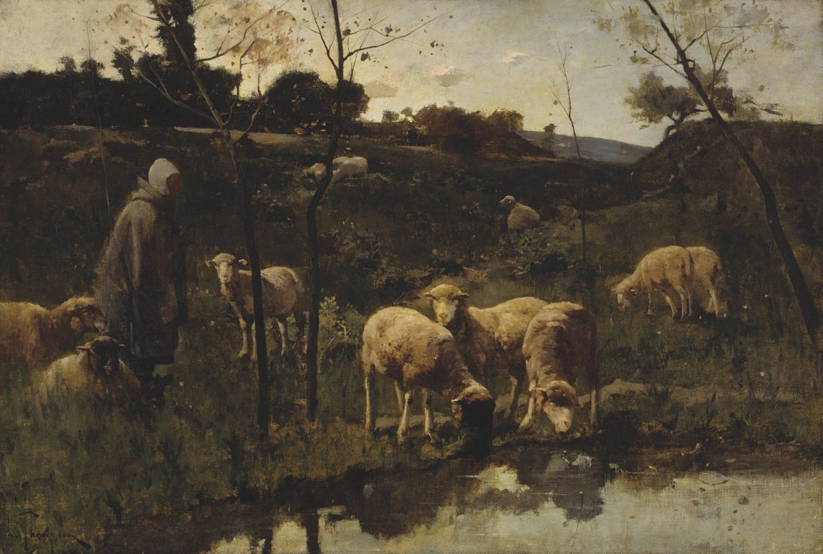 aic_europeanart's tweet photo. Harry Thompson, Landscape with Sheep, Picardy, 1850 https://t.co/sA1t6T4WUR #harrythompson #museumarchive https://t.co/rTqxJHCIEl