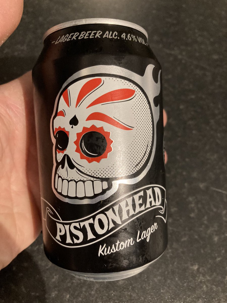 s77tux's tweet photo. First (second, third and fourth!) #BeerForTonight is #BrutalBrewing #Pistonhead #KustomLager (4.6% ABV, 330ml) Fresh cut grass aroma; crystal-clear, amber appearance; crisp mouthfeel; refreshing taste followed by light hoppy + citrus aftertaste. Delicious! #Slàinte #NowDrinking https://t.co/dIRcpnJAzm