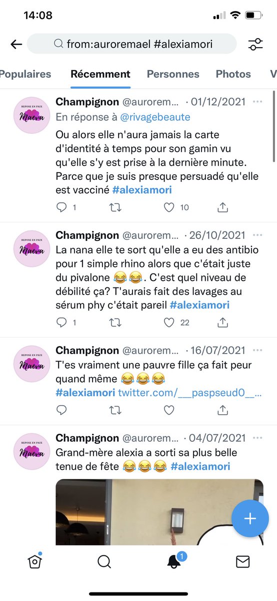 Celiaaa__'s tweet photo. @auroremael qui fait la meuf outrée pour #mavachou mais qui harcele #alexiamori #OnVousVoit #LaHonte https://t.co/v6LxUe6HL4