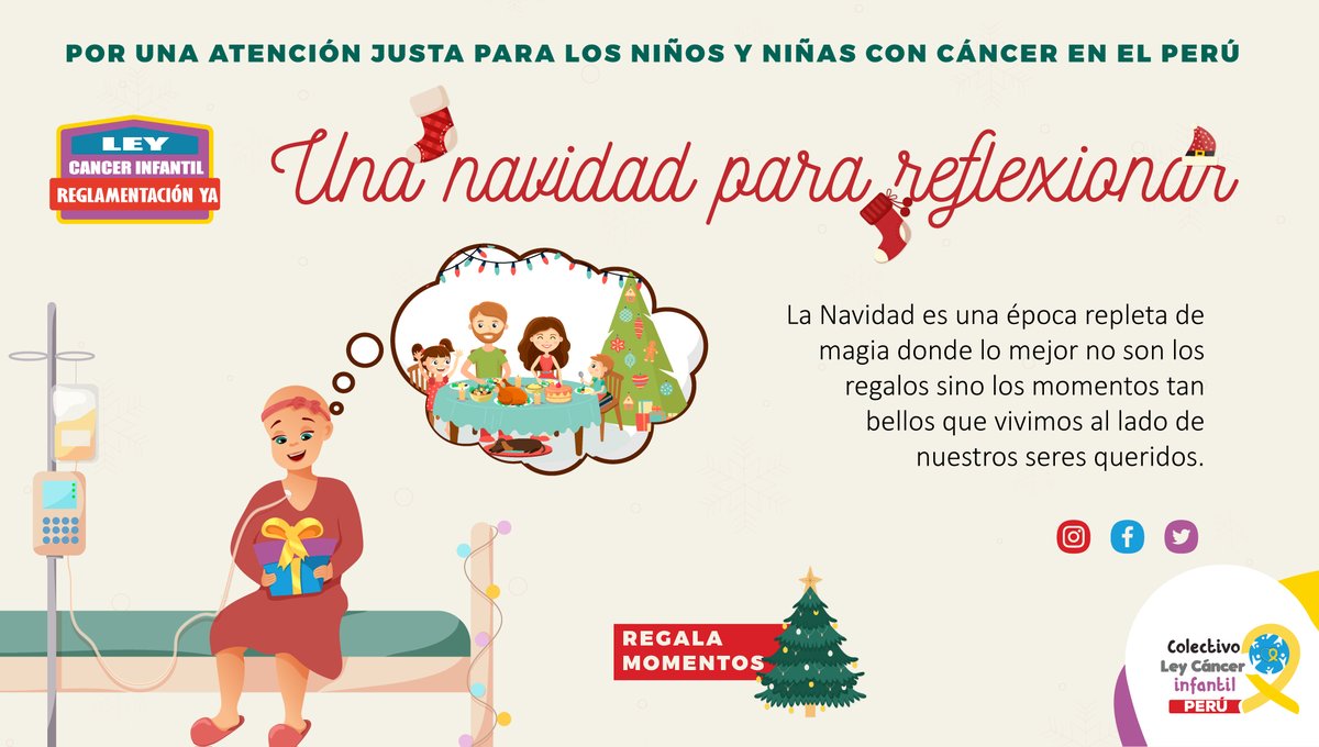 LeyCancerInfant's tweet photo. [UNA NAVIDAD PARA REFLEXIONAR] 🎄✨
"Aquí en el hospital duermo con mi hija en una silla y es difícil verla sufrir, sé que pronto saldrá y podrá estar con nostros en casa, vivo el día a día y agradezco a Dios tenerla conmigo", mamá de Alejandra de 5 años.
#RegalaMomentos https://t.co/fKo27xPjwy