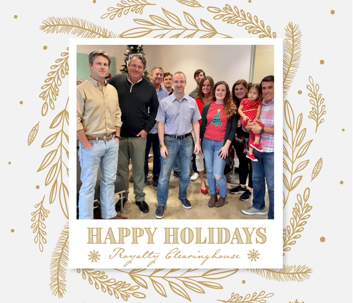 RCRoyalties's tweet photo. Wishing you a joyful holiday season filled health, hope and peace! 
Happy Holidays from our family to yours, 
Royalty Clearinghouse https://t.co/lvrKo2I7GM