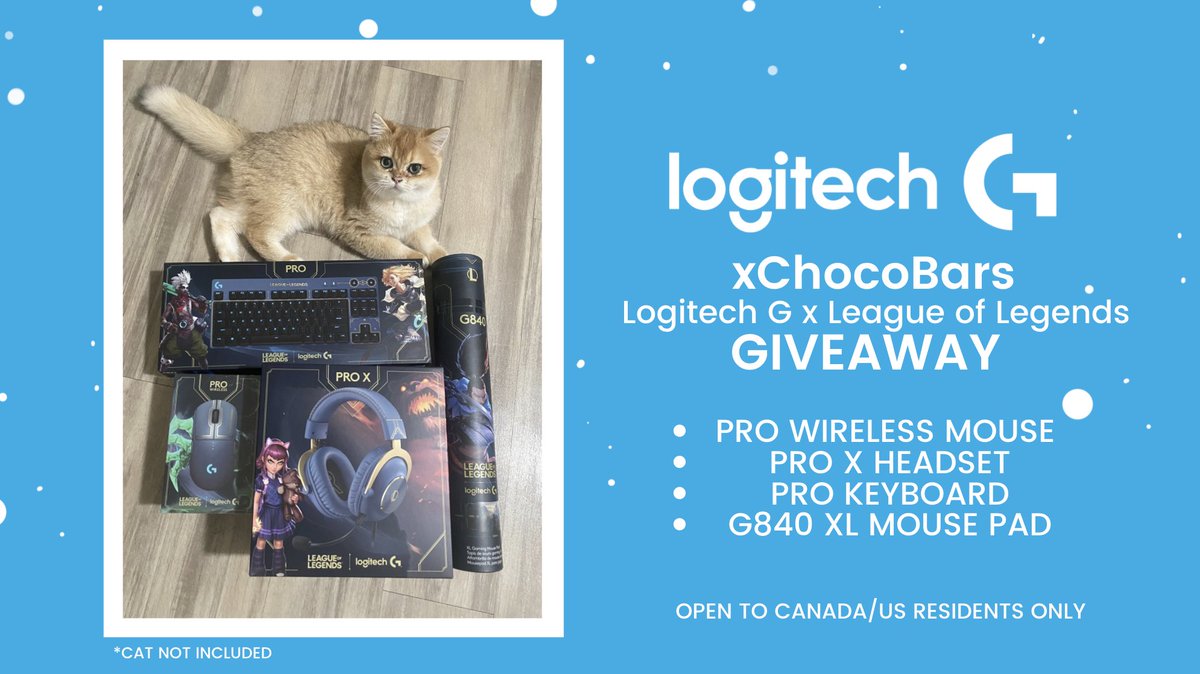 xChocoBars's tweet image. Merry Xmas Eve!! 🎄 Partnering up with @LogitechG to giveaway a FULL set of their new @LeagueofLegends collab!  🥳 💙 all you have to do is follow, like &amp;amp; retweet for a chance to win! GOOD LUCK!! NA only. 

Check out the collection here: g.logi.link/xchocobars #LogitechGPartner