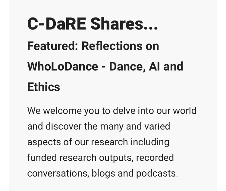 lmfao she’s a postdoctorate researcher at the “Center for Dance Research” in the UK, where they analyze complicated problems like the intersection of *dance* with AI and ethics academia delenda est