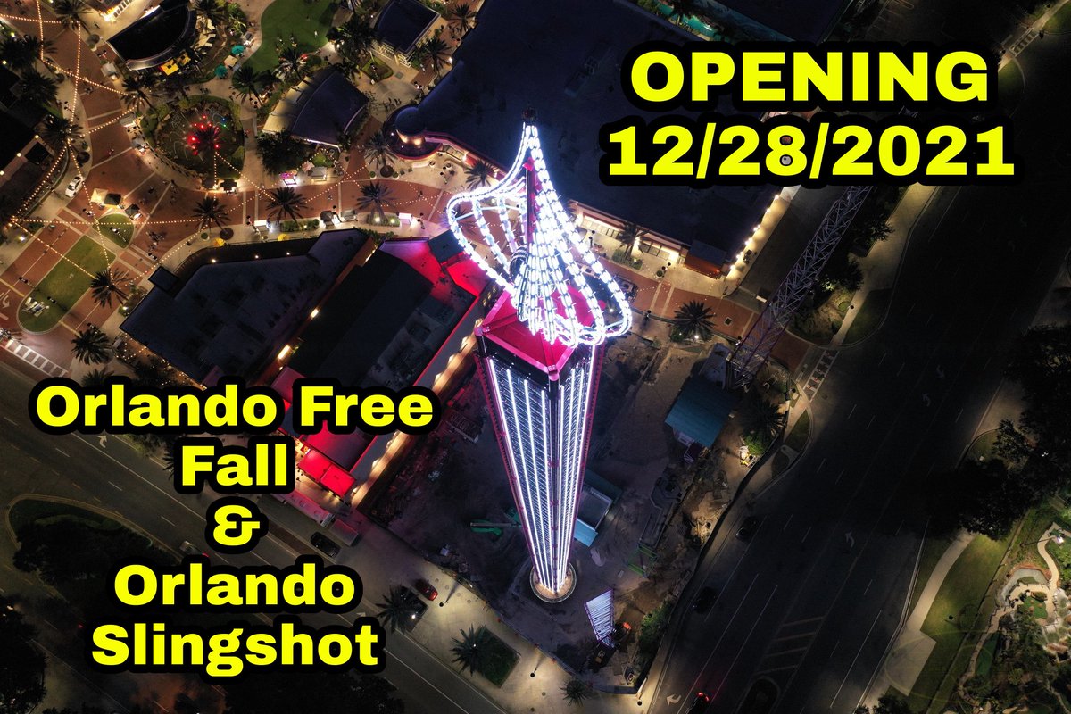 🚨ORLANDO FREE FALL & ORLANDO SLINGSHOT OPENING DATE ANNOUNCED🚨

The time has come thrill seekers, both the new drop tower and Slingshot rides will open next week on Tuesday, December 28th!

#droptower #orlandofreefall #slingshot