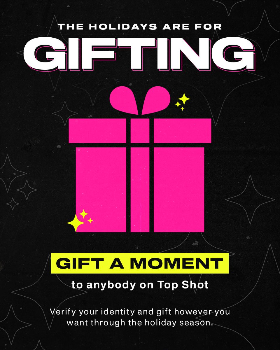 NBATopShot's tweet photo. Looking to send the gift of hoops? 🏀💨

For a limited time this holiday season, we're making it easier than ever to gift a Moment. 

Want in?

Make sure you've verified your identity, and hit the link to find the perfect gift: https://t.co/hI4H7S53fE https://t.co/aQrEozaDoY